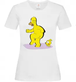 Женская футболка Гомер і пес Белый фото
