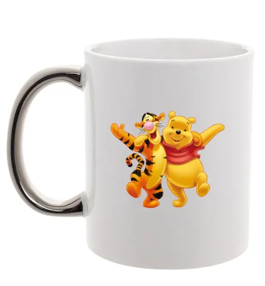 Чашка с цветной ручкой Вінні Пух Серебро фото