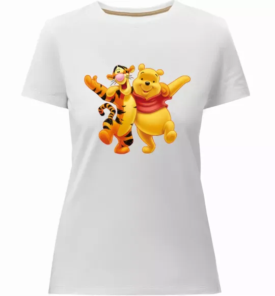 Женская премиум футболка Вінні Пух Белый фото