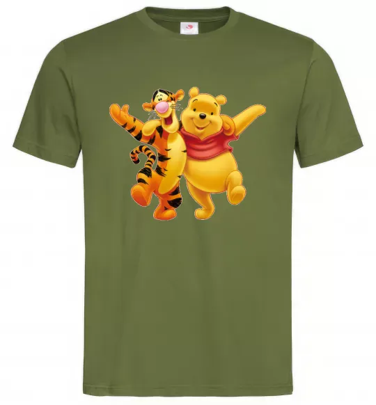 Мужская футболка Вінні Пух Оливковый фото
