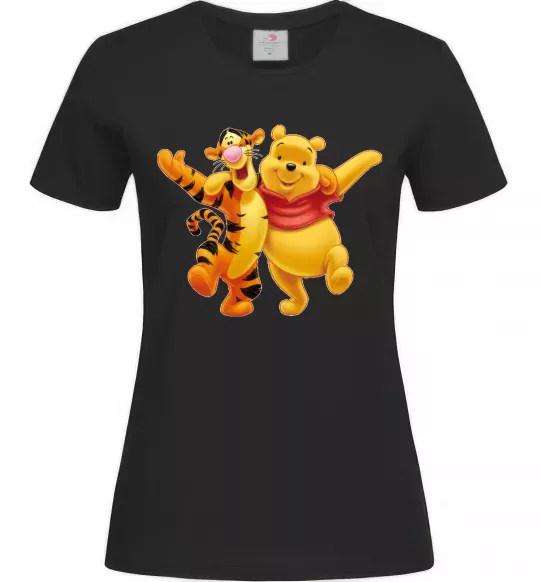 Жіноча футболка Вінні Пух Чорний фото