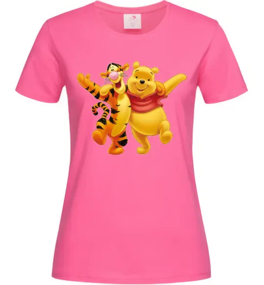 Жіноча футболка Вінні Пух Яскраво-рожевий фото