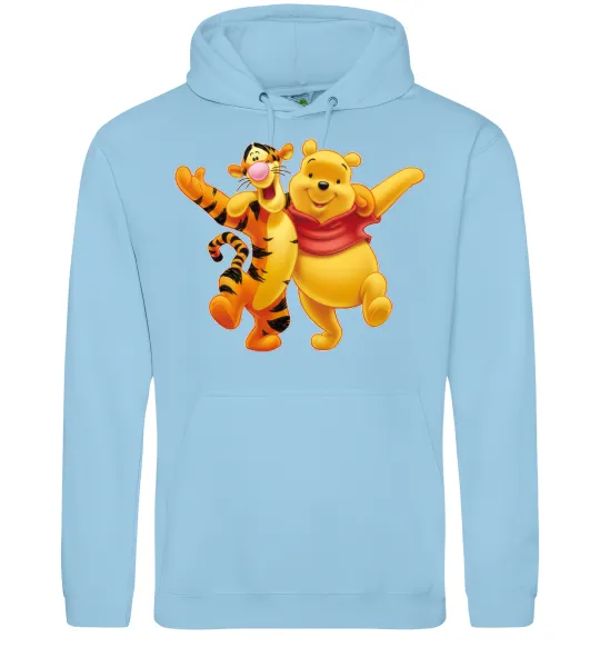 Чоловіча толстовка (худі) Вінні Пух Блакитний фото