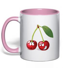 Чашка с цветной ручкой Вишня Чашка с цветной ручкой Вишня
