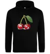 Женская толстовка (худи) Вишня Черный фото