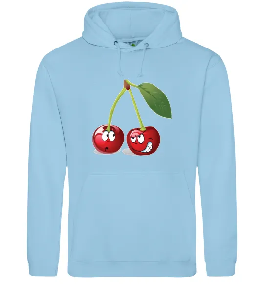 Женская толстовка (худи) Вишня Голубой фото