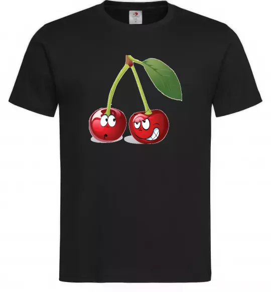 Чоловіча футболка Вишня Чорний фото