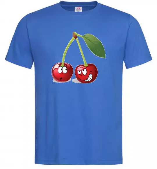 Чоловіча футболка Вишня Яскраво-синій фото