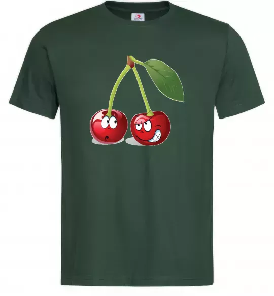 Чоловіча футболка Вишня Темно-зелений фото
