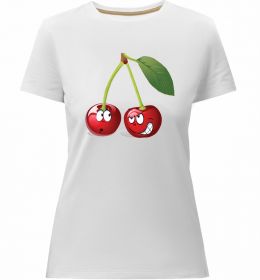 Жіноча преміум футболка Вишня