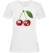 Женская футболка Вишня Белый Женская футболка Вишня Белый фото
