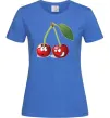 Женская футболка Вишня Ярко-синий Женская футболка Вишня Ярко-синий фото