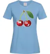 Женская футболка Вишня Голубой Женская футболка Вишня Голубой фото