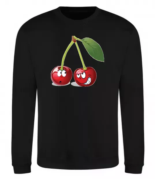 Свитшот Вишня Черный фото