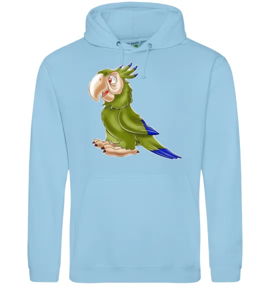 Женская толстовка (худи) Папуга Голубой фото