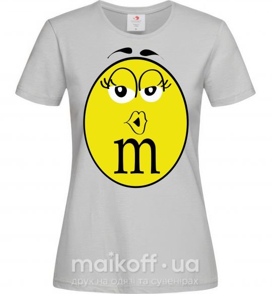 Женская футболка M&M'S GIRL Серый фото