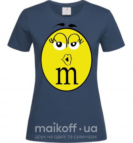 Жіноча футболка M&M'S GIRL Темно-синій фото