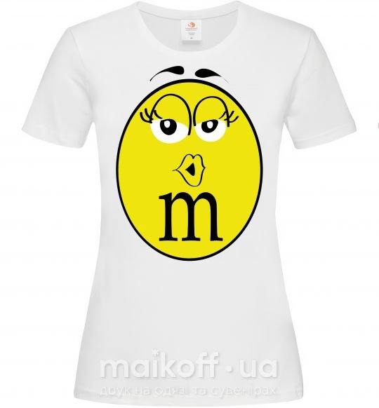 Жіноча футболка M&M'S GIRL Білий фото