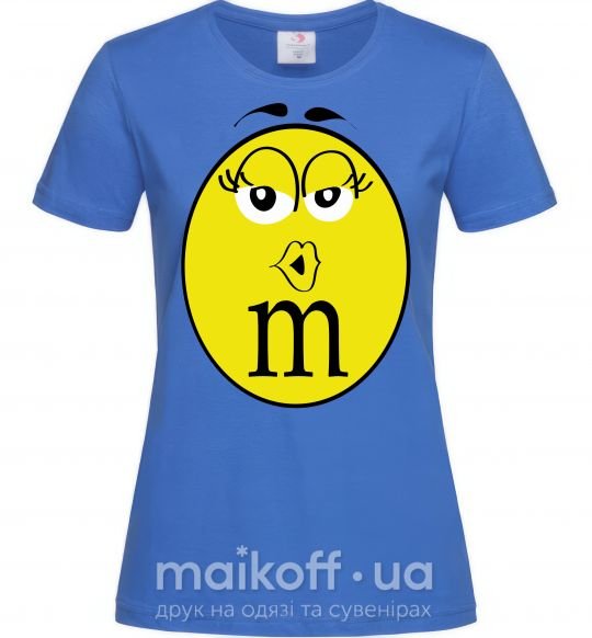 Жіноча футболка M&M'S GIRL Яскраво-синій фото