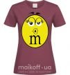 Жіноча футболка M&M'S GIRL Бордовий фото