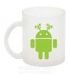 Чашка стеклянная New year Android Фроузен фото