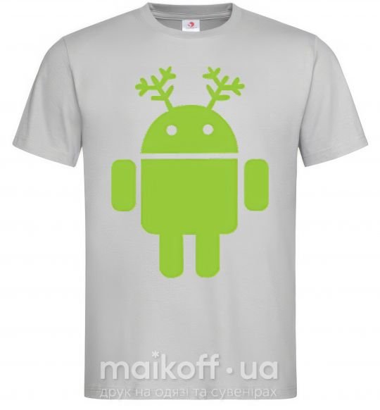 Чоловіча футболка New year Android Сірий фото