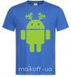 Мужская футболка New year Android Ярко-синий фото