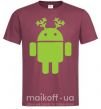 Чоловіча футболка New year Android Бордовий фото