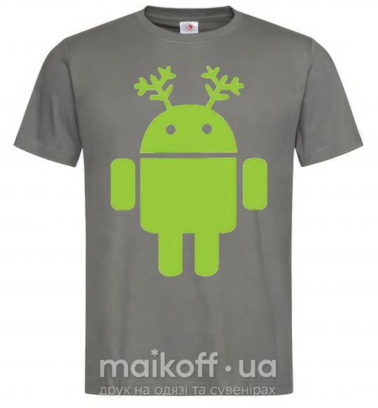 Чоловіча футболка New year Android Графіт фото