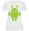 Жіноча футболка New year Android Білий фото