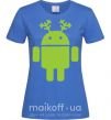 Жіноча футболка New year Android Яскраво-синій фото