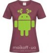 Жіноча футболка New year Android Бордовий фото