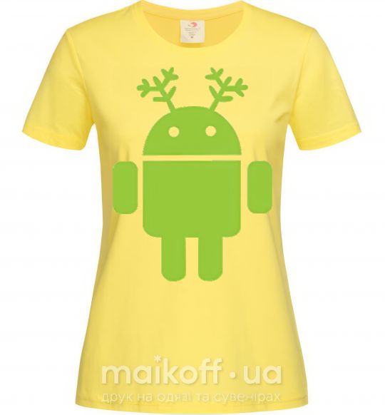 Жіноча футболка New year Android Лимонний фото