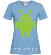 Жіноча футболка New year Android Блакитний фото
