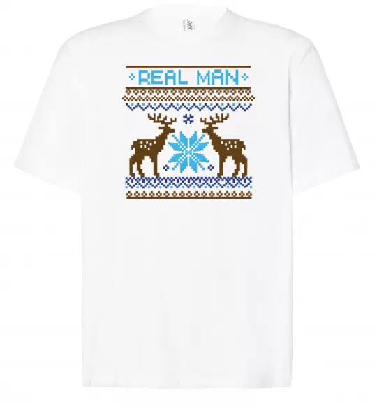 Футболка Оверсайз REAL MAN Белый фото