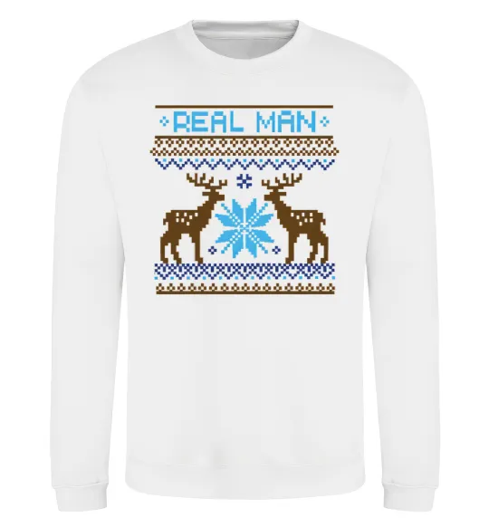 Світшот REAL MAN Білий фото