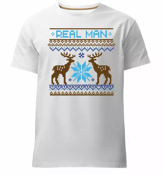 Чоловіча преміум футболка REAL MAN Білий фото