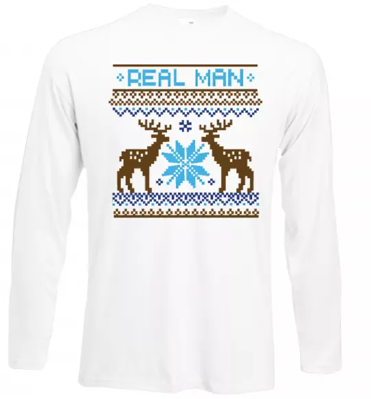 Лонгслив REAL MAN Белый фото