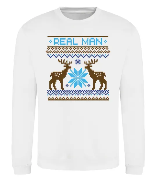 Світшот REAL MAN Білий фото