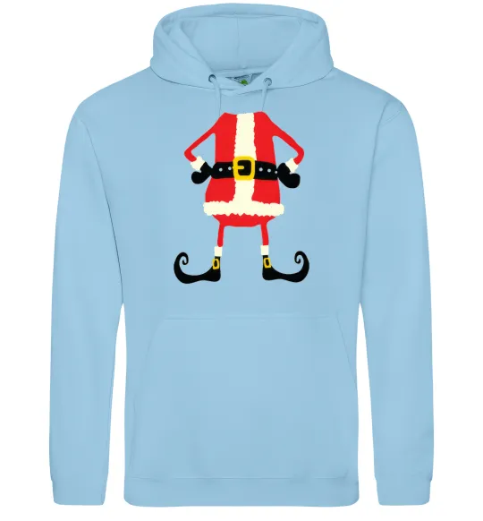 Чоловіча толстовка (худі) Santa legs Блакитний фото