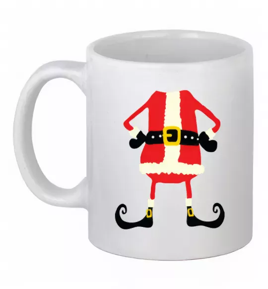Чашка керамическая Santa legs Белый фото