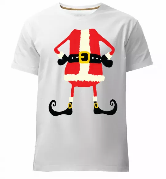 Мужская премиум футболка Santa legs Белый фото