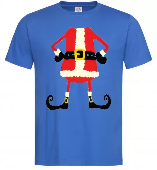 Мужская футболка Santa legs Ярко-синий фото