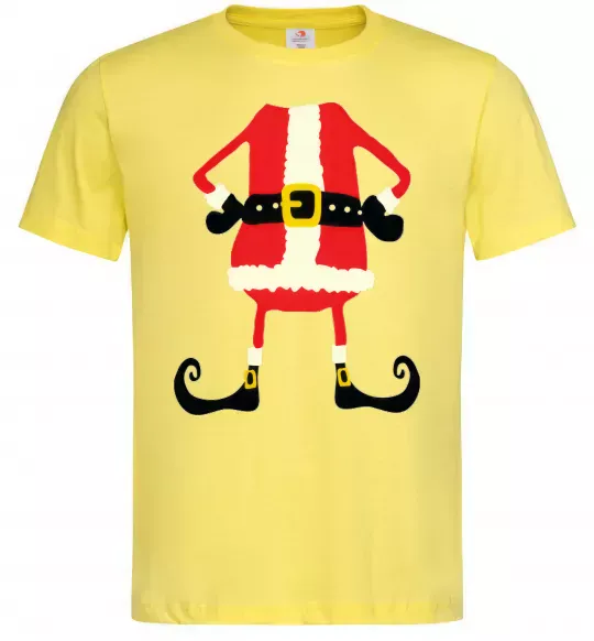 Мужская футболка Santa legs Лимонный фото