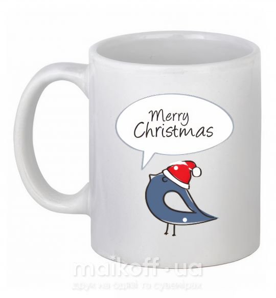 Чашка керамическая CHRISTMAS BIRD 2 Белый фото