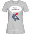 Жіноча футболка CHRISTMAS BIRD 2 Сірий фото