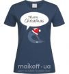 Жіноча футболка CHRISTMAS BIRD 2 Темно-синій фото