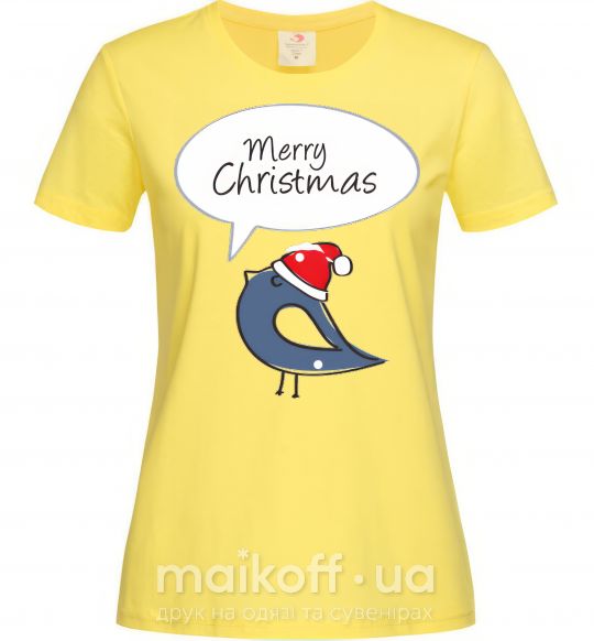 Жіноча футболка CHRISTMAS BIRD 2 Лимонний фото