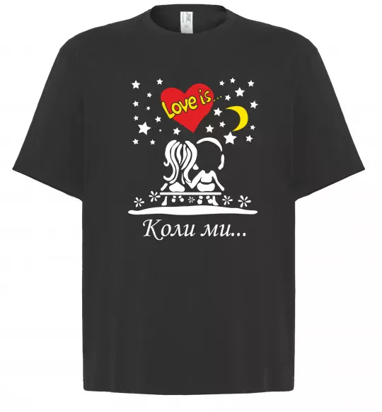 Футболка Оверсайз Коли ми... Черный фото