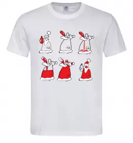 Мужская футболка П'яний Дід Мороз Белый фото